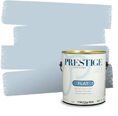 Miniatura 1494 de Pintura Exterior + imprimación PRESTIGE, todo-en-uno, 1 galón, acabado mate, color comparable al Valspar* Royal Gray* VS151-Gris real