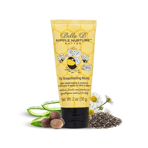 Bella B Nurturing oz - Crema orgánica para pezones para lactancia materna - Crema natural para pezones para lactancia materna, mantequilla para