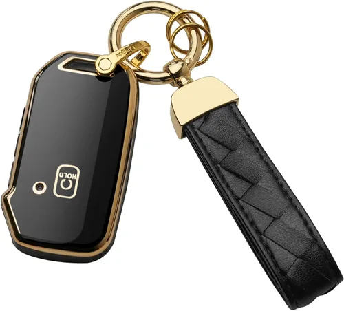 Funda para llavero Kia Ceed, Cerato, Forte, NIRO, Seltos, Sorento, Soul, Sportage, Telluride, funda inteligente (negro), Negro -