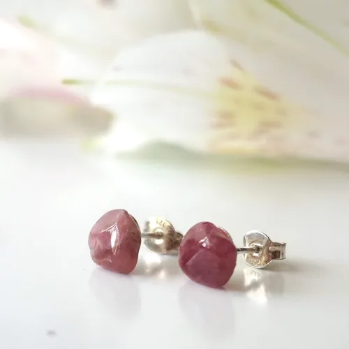 Miniatura 21 de Pendientes de tuerca de cristal de piedra natal aleternativa para mujer y hombre