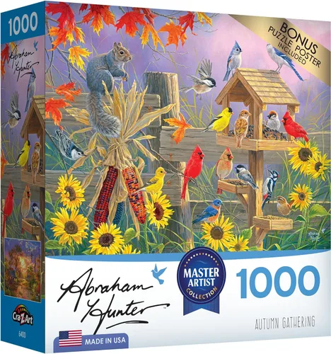 Miniatura 2 de RoseArt - Abraham Hunter - Autumn Gathering - Rompecabezas de 1000 piezas para adultos