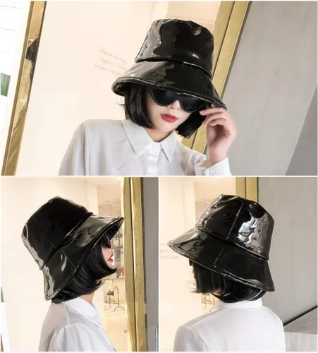 Miniatura 2 de Sombreros de lluvia impermeables para mujer, sombrero de ala ancha, gorra de lluvia