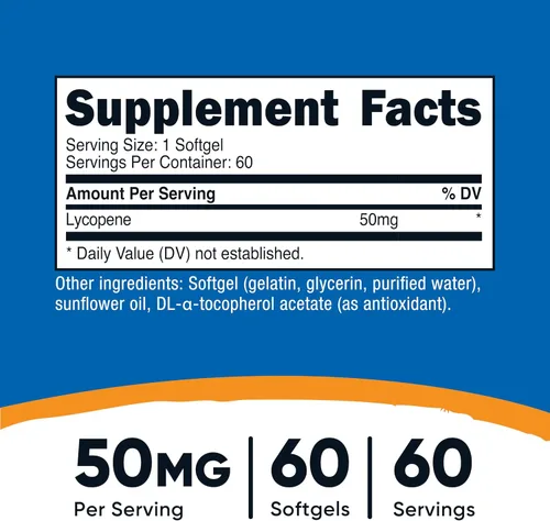 Miniatura 2 de Nutricost Licopeno 50mg cápsulas blandas (60 cápsulas blandas)