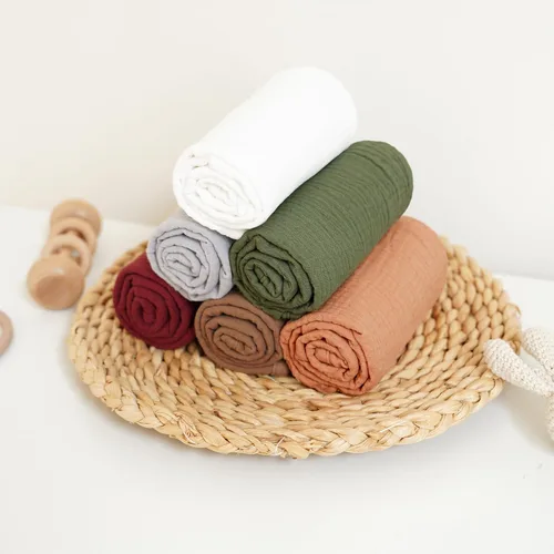 Miniatura 6 de Konssy - Juego de paños de muselina para eructos de bebé, unisex - 6 unidades grandes, 100 % algodón, ropa para eructos para recién nacidos, niñas