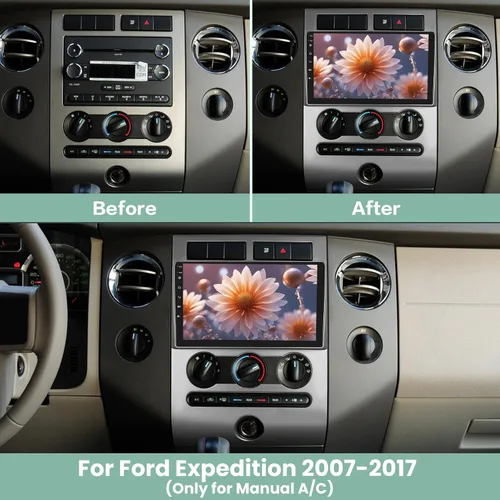 Miniatura 2 de [2G+64G] Radio de coche Android para Ford Expedition 2007-2017 (solo para A/C manual), estéreo de pantalla táctil de 9 pulgadas, Carplay/Android