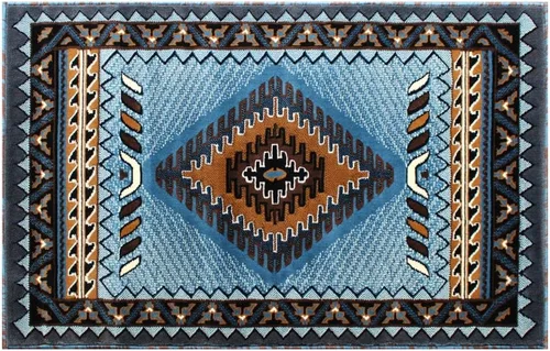 Miniatura 26 de Kingdom South West - Alfombra ovalada de nativos americanos, diseño bereber beige, D143 (3 pies x 4 pies 7 pulgadas, ovalada)