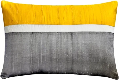 Miniatura 13 de Fabric Mart Direct Funda de cojín para sofá, fundas de cojín decorativas de color verde y gris, de 12 x 12 pulgadas, almohadas de retazos de bloques