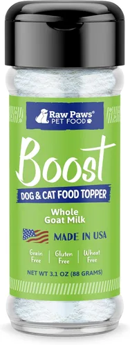 Miniatura 10 de Raw Paws Boost Pet Food Topper orgánico en polvo de calabaza, 3 onzas, fabricado en Estados Unidos, adorno de comida para perros sin granos, polvo