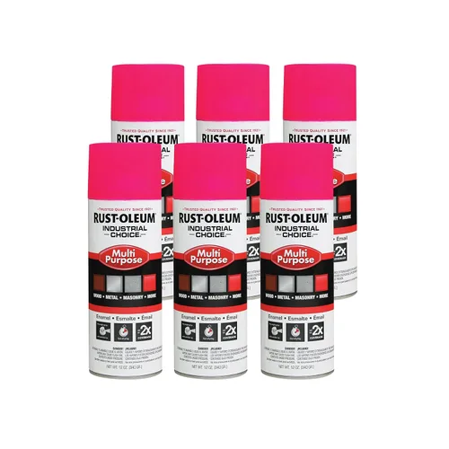 Miniatura 29 de Aerosol de esmalte Rust-Oleum para uso general; envase de 16 onzas líquidas; lata de aerosol, Blanco brillante, 6 BLANCO BRILLO