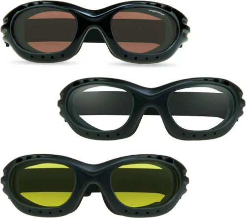 Miniatura 14 de Bikershades Gafas de Seguridad para Motocicleta para Hombre y Mujer. Lentes Polarizadas, Humo, Azul Espejado u Naranja, Lentes Amarillos