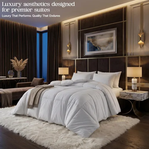 Miniatura 2 de Edredones de Utopia Bedding tamaño Queen, inserto de edredón para todas las estaciones, edredón acolchado alternativo con costura de punto de caja