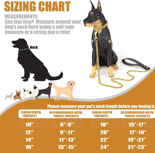 Miniatura 2 de Collar de cadena para perro, collar de cadena de oro de 0.555 pulgadas con eslabones cubanos de 0.55 pulgadas, con hebilla de cierre segura, cadena