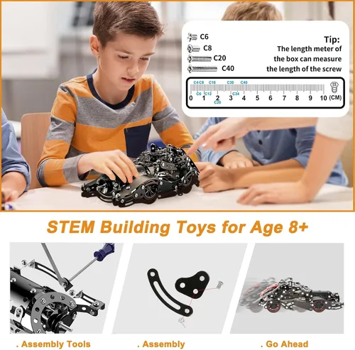 Miniatura 3 de Juegos de erectores para niños de 8, 9, 10, 11, 12 a 16 años y mayores, 332 piezas de Batman modelo de coche para niños de 8 a 12 años en adelante