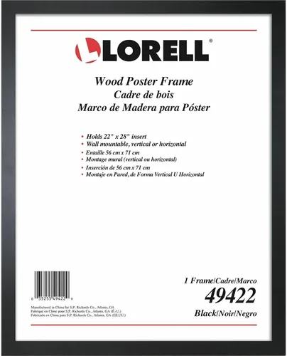 Miniatura 5 de Lorell Marco para póster, 16 x 20 pulgadas, madera, negro