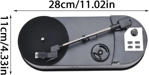 Miniatura 5 de Turntable Converter for Record Player to MP3 Conversion Adapter with Multiple Speeds and Integrated Auditory Record Converter