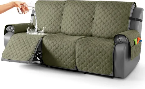 Miniatura 12 de TAOCOCO Fundas reclinables 100% impermeables, con correas para las piernas, funda de sofá reclinable reversible para silla reclinable, protector