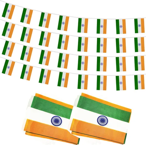 Miniatura 16 de Bandera de Cuerda Argentina de 100 Pies, 76 Piezas Bandera Estandarte Argentina, Pequeñas Mini Banderas del Mundo para Eventos Deportivos