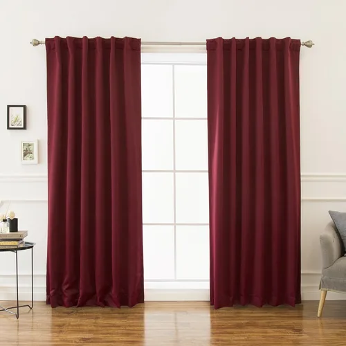 Miniatura 14 de Best Home Fashion Cortinas opacas con aislamiento térmico, pestaña trasera, bolsillo para barra, color gris, 52 pulgadas de ancho x 126 pulgadas