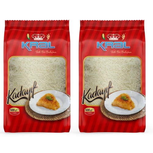 Kral Kataifi - Masa de fillo rallada, masa de pastelería seca Kadayif, kataifi, postres turcos endulzados con jarabe popular, masa filo rallada,