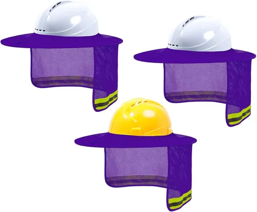 Miniatura 8 de TCCFCCT Parasol para sombrero duro, escudo de cuello de ala completa, 2 paquetes, casco duro no incluido