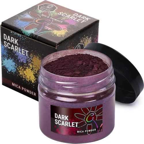 Miniatura 29 de Polvo de mica cereza 2 oz - Tinte para hacer jabón - Color único - Suministros para hacer jabón a mano - Pigmento de color de resina epoxi - Polvo