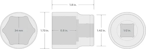 Miniatura 2 de TEKTON - Dado de encastre (pulgada)