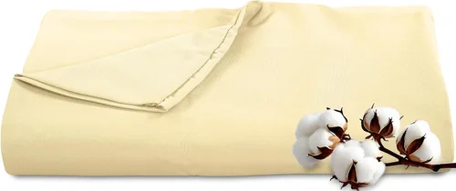 Miniatura 52 de Royale Linens Sábana Plana de Algodón Peinado de Fibra Larga 100% de 300 Hilos - Súper Suave - Sábanas Superiores - Sábana Plana Queen Vendida por
