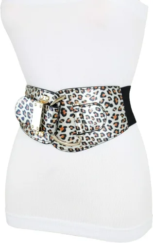 Miniatura 105 de TFJ - Cinturón ancho de moda para mujer, cintura alta, hebilla de gancho de metal dorado, talla XS, S, M, L, XL
