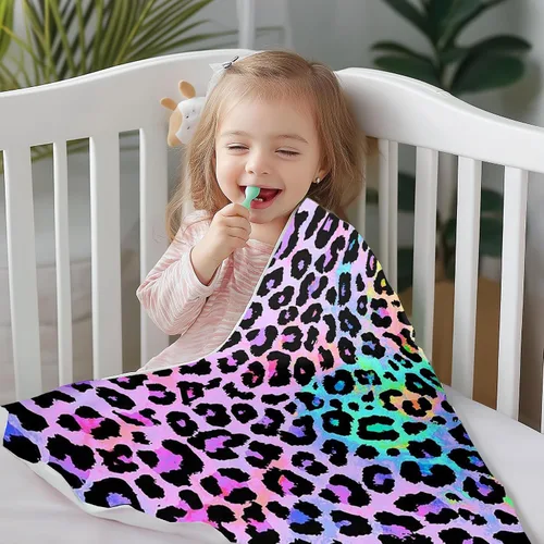 Miniatura 9 de Erosebridal Manta de hojas para niños, niñas y hombres, manta de forro polar colorida, manta de cama de hojas de mandala bohemio, 30 x 40 pulgadas