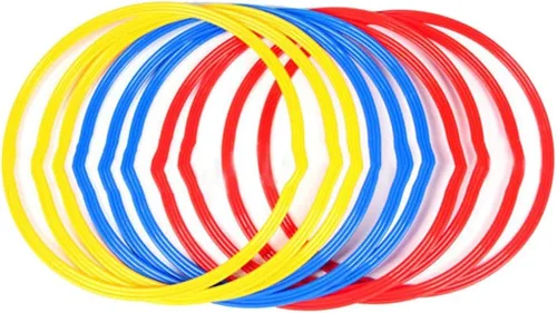 Anillos de entrenamiento de velocidad y agilidad, escaleras de agilidad deportiva, 6 unidades de anillos de velocidad de entrenamiento deportivo de