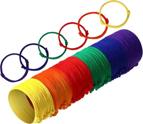 Miniatura 11 de WILLBOND Pulsera de amistad de neón 216 a granel para mujer, pulsera de paracaídas de regreso a clases, regalo para estudiantes, cumpleaños, aula