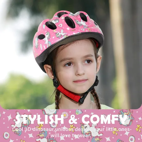 Miniatura 2 de Casco de bicicleta para niños pequeños, cascos ajustables para niños y niñas de bebé a niños (edad 1-8), multideportes para patinaje de bicicleta
