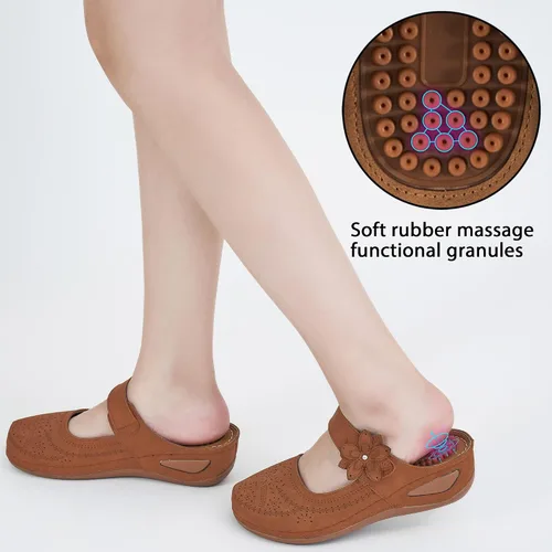 Miniatura 22 de Alicegana Sandalias elegantes de verano para mujer, con puntera cerrada, estilo casual, sin cordones, con gancho ajustable