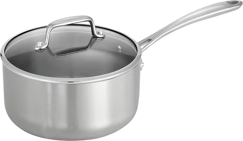 Miniatura 15 de Tramontina Tri-Ply Clad - Juego de utensilios de cocina de acero inoxidable de 12 piezas con tapas de vidrio, ollas y sartenes, listo