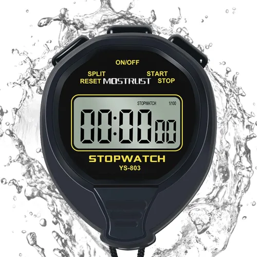 Miniatura 10 de Digital Simple Stopwatch, 1/30 Lap Basic Stopwatch, No Bells, No Clock, No Alarm, Silent, Child Friendly, ON/Off for Swimming Coaches Kids