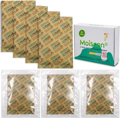 Miniatura 36 de Wisesorb Paquetes de control de humedad bidireccionales 49% para guitarras e instrumentos de madera - Absorbentes de humedad de 70g