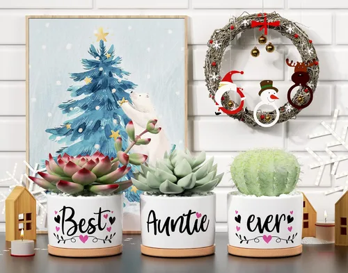 Miniatura 8 de MAYICIVO Regalos de Navidad para tía de parte de sobrina o sobrino, los mejores regalos para tía, los mejores regalos para la mejor tía del mundo