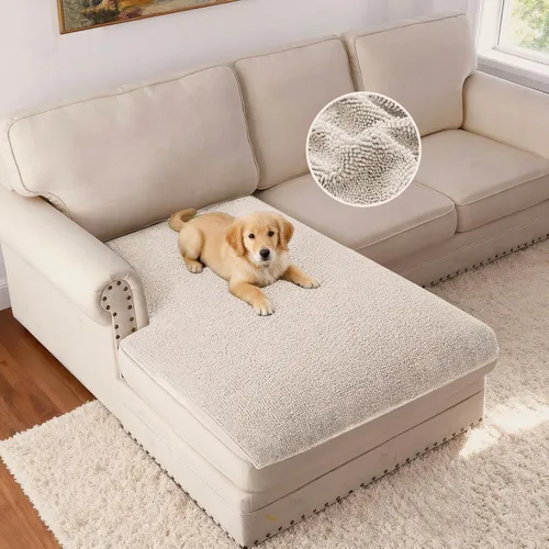 Miniatura 29 de H.VERSAILTEX Funda Antideslizante para Sofá de Mascotas Protector de Cama de Perro de Chenilla Funda de Sofá Gruesa y Suave Apta para Mascotas