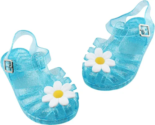 Jelly Shoes for Girls, Snow Queen Princess Birthday Sandals for Little Girls, Frozen Inspired Party Cosplay Costumes Dress Flats