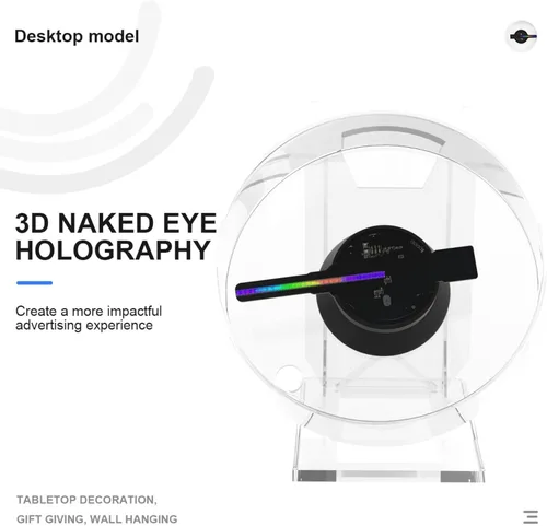 Miniatura 7 de Ventilador de Holograma 3D, Proyector de Ventilador de Holograma de 4.72 Pulgadas con WiFi - Adecuado para Eventos, Fiestas, Festivales y Decoración