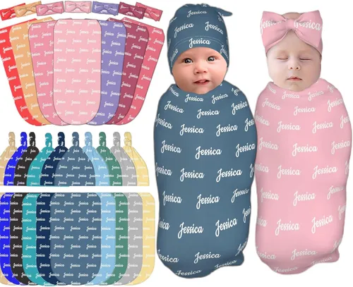 Miniatura 8 de Manta personalizada para bebé con capucha para niña y niño con nombre Mantas personalizadas para bebés para niñas y niños con nombre Artículos