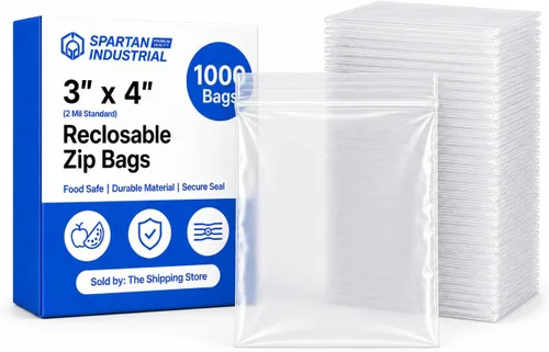 Bolsas reutilizables, 1000 unidades, con cierre