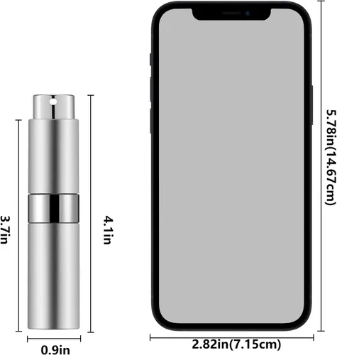 Miniatura 7 de Lil Ray Mini atomizador portátil de perfume de 0.3 fl oz, botella pequeña vacía reembolsable para viajes, rociador de colonia de bolsillo Twist