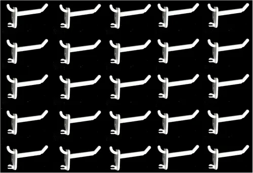JSP Manufacturing Ganchos de plástico blanco para garaje/herramientas/almacenamiento/organización/joyería/manualidades - 2 pulgadas, 4 pulgadas o 6