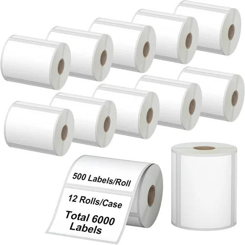 Miniatura 11 de 2000 etiquetas de 4 x 6 pulgadas, 3 pruebas, de grado comercial, plegado en abanico, etiquetas térmicas directas compatibles con cebra, Rollo