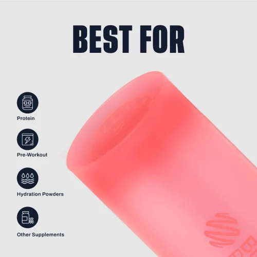 Miniatura 4 de BlenderBottle Classic V2 - Botella mezcladora perfecta para batidos de proteínas y preentrenamiento, 20 onzas, color rosa claro