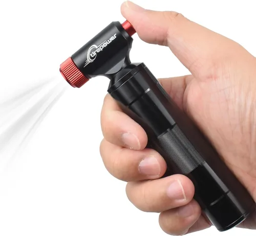 Miniatura 10 de CO2 Bike Tire Inflator - Push-Button Presta & Schrader Compatible CO2 Bike Pump or 12X 16g Threaded CO2 Cartridges for Road Bikes, MTB, Hybrid Bikes