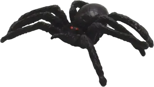 Juguete de araña – Broma de arañas de plástico – Juguetes pequeños – Arañas falsas para fiesta de Halloween (paquete de 12)
