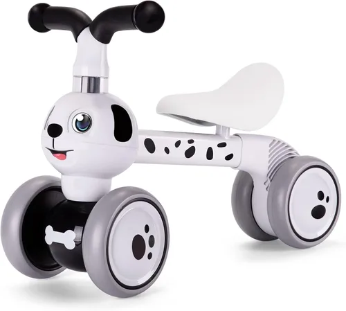 YGJT Juguetes de bicicleta de equilibrio para bebés de 1 año, regalos de cumpleaños para niños y niñas, ruedas silenciosas y andador para bebés sin