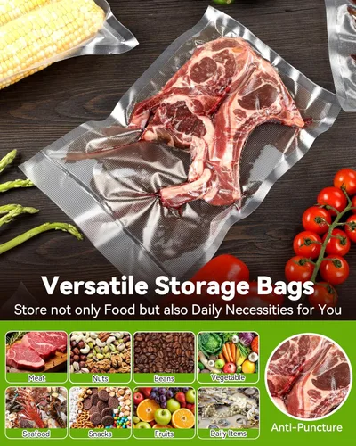 Miniatura 6 de AENTGIU 300 bolsas selladoras al vacío de alimentos de 8 x 12 pulgadas, bolsas gruesas sin BPA compatibles con la mayoría de máquinas de vacío